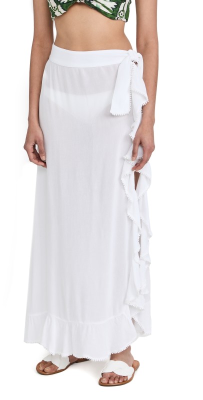 Playa Lucila Ruffle Skirt White