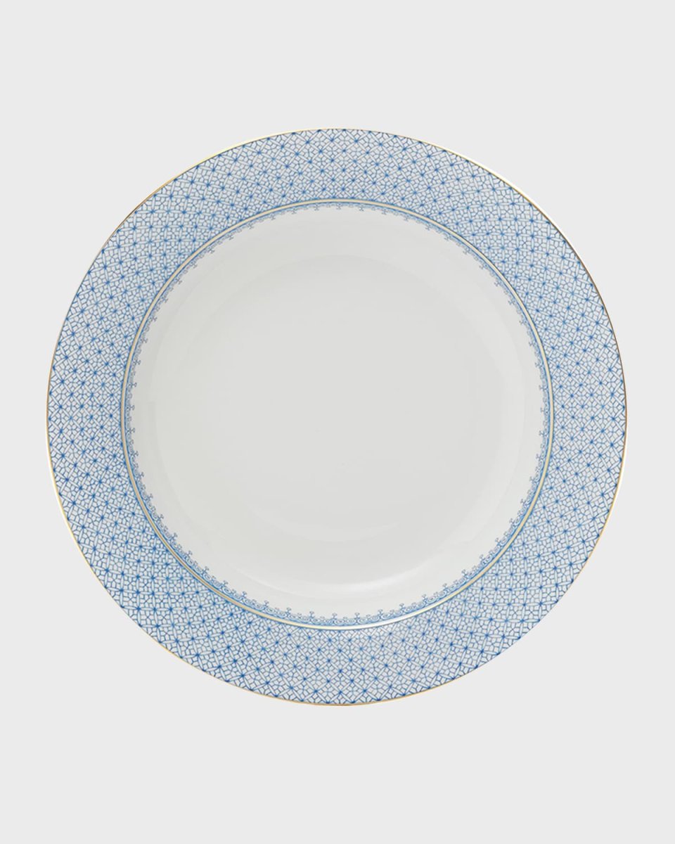 Cornflower Lace Rim Soup Bowl