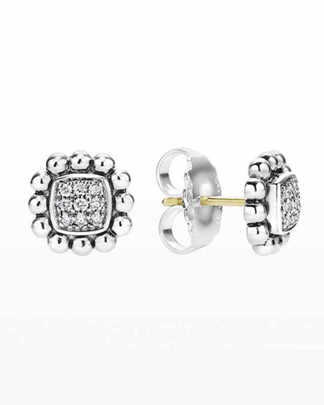 10mm Caviar Spark Diamond Stud Earrings