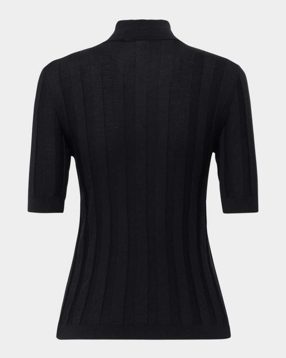 Jordyn Ribbed Mock-Neck Pullov