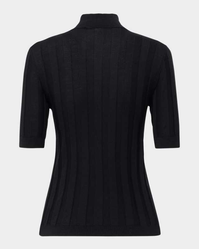 Jordyn Ribbed Mock-Neck Pullov