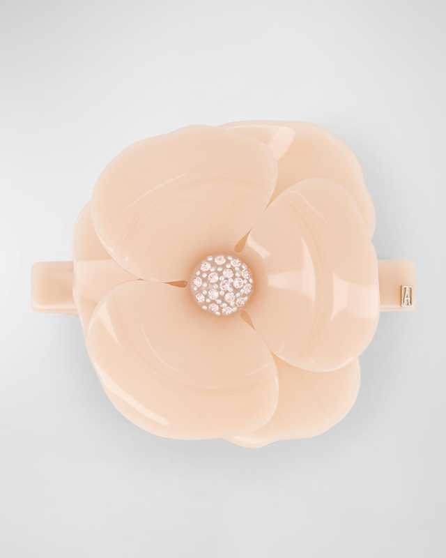 Flower Swarovski Crystals Acetate Barrette