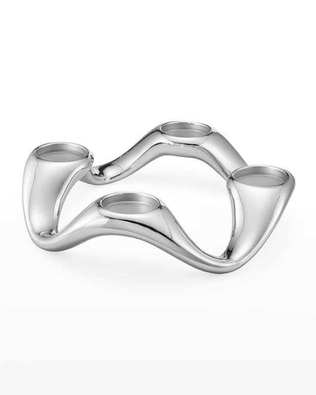 Cobra Stainless Steel 4-Pillar Candleholder