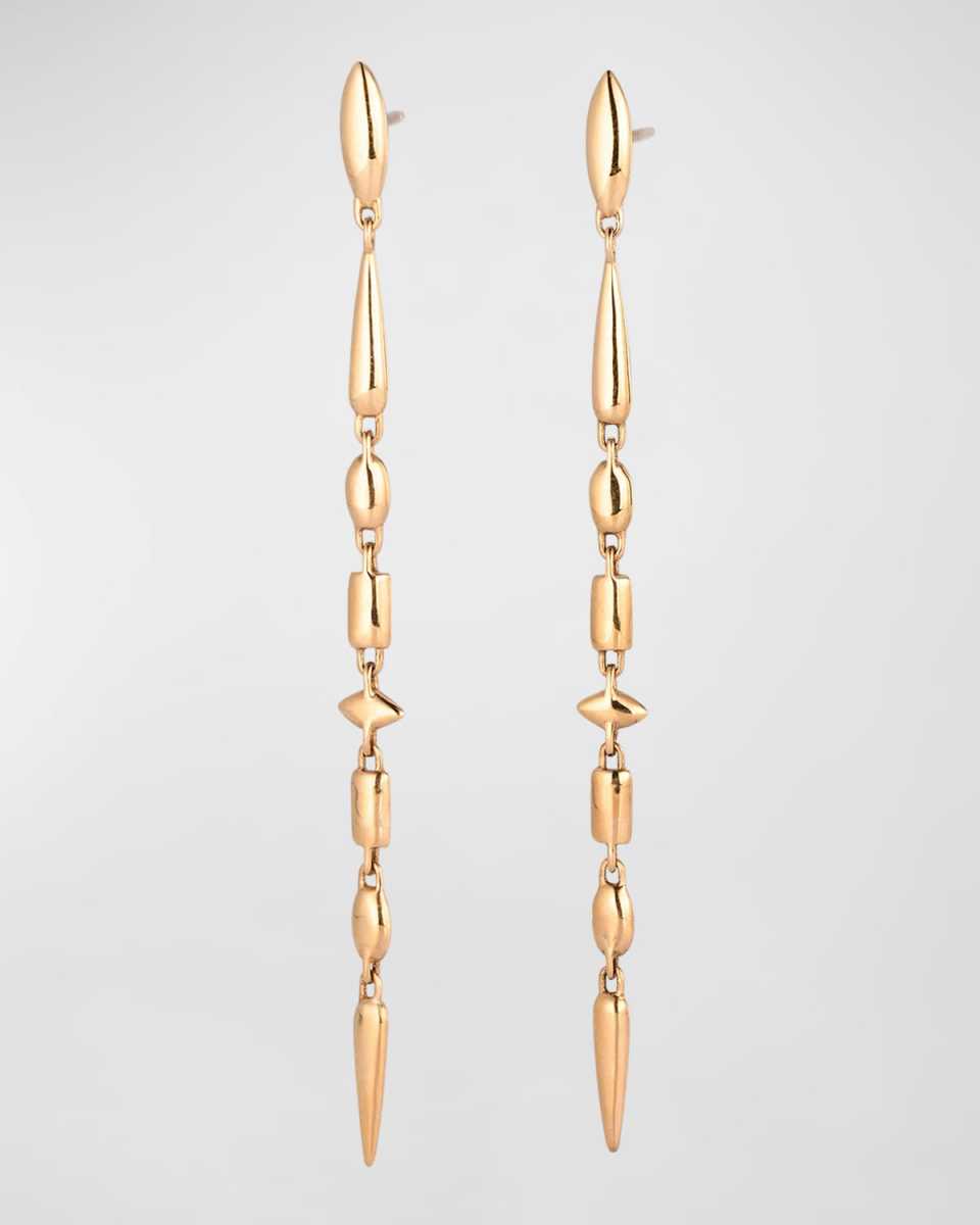18K Rose Gold Linear Earrings