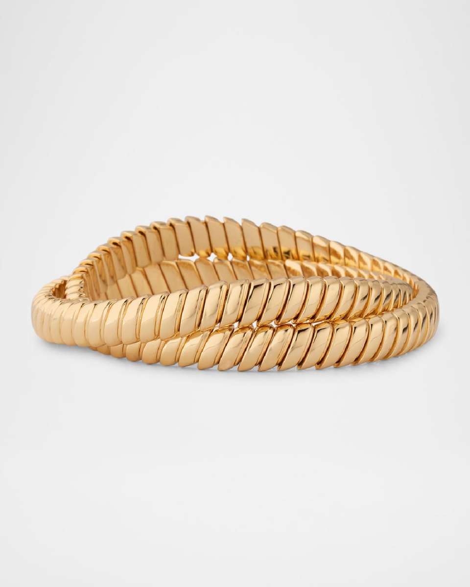 Double Cobra Gold-Tone Bracelet