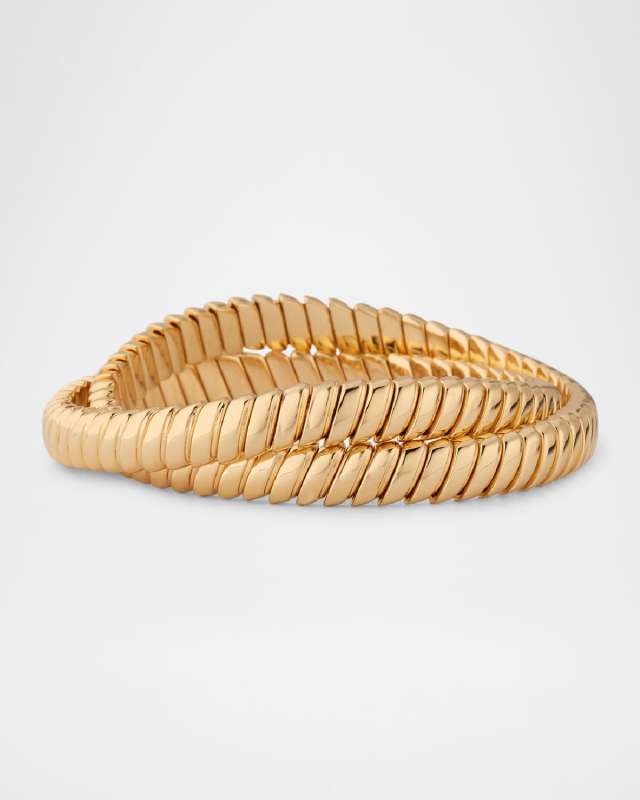 Double Cobra Gold-Tone Bracelet