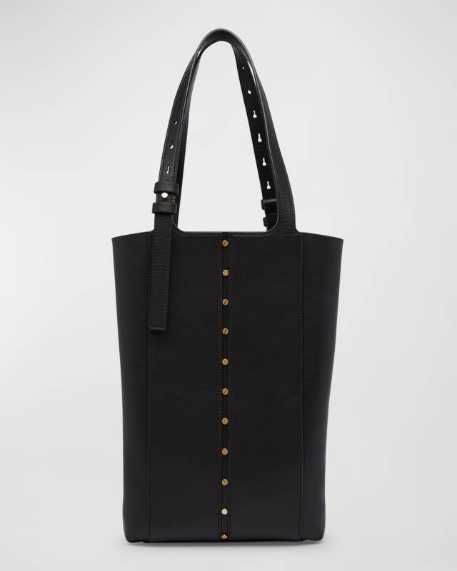 24.7 North-South Studded Leather Tote Bag