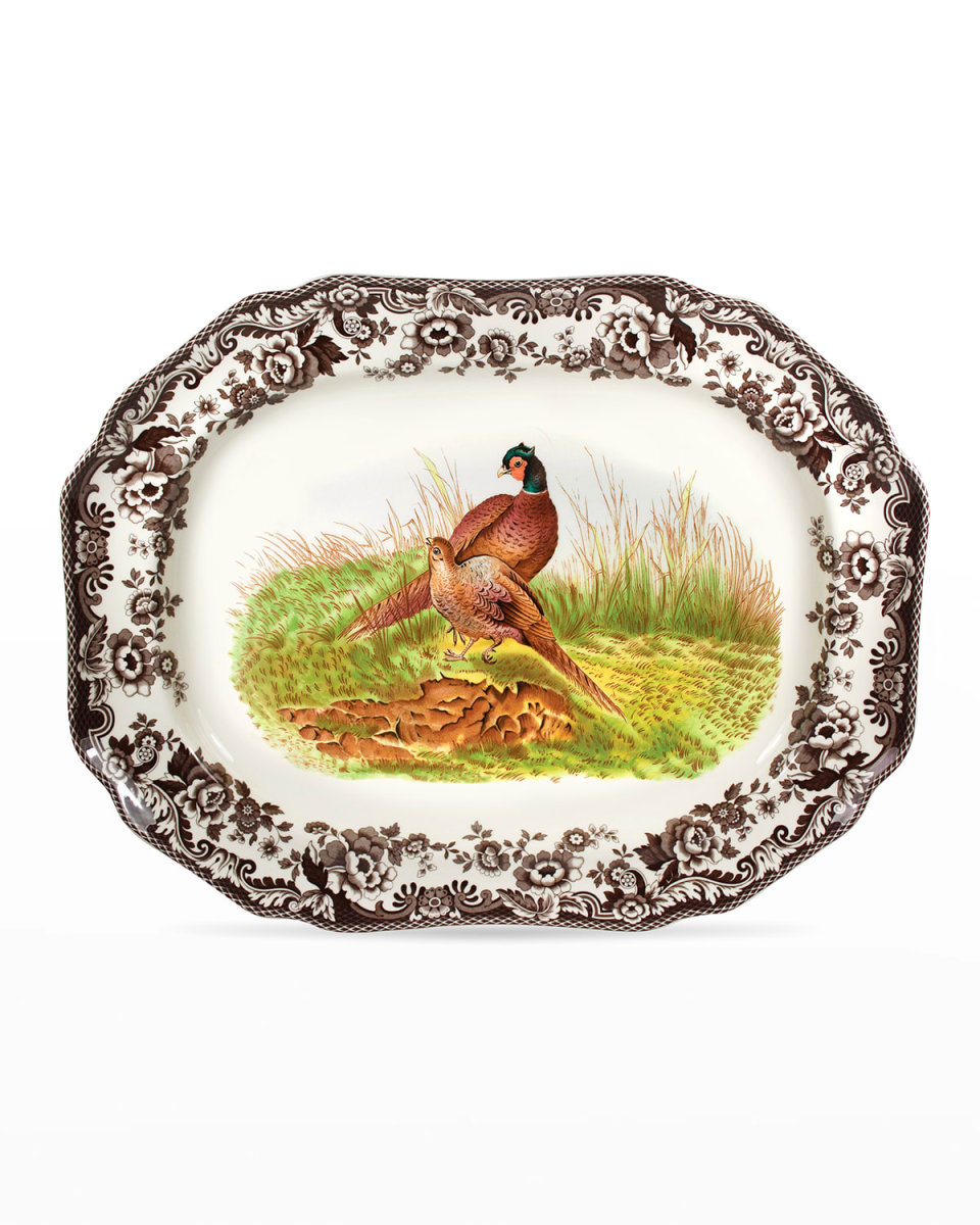 Woodland Pheasant Octagonal Platter