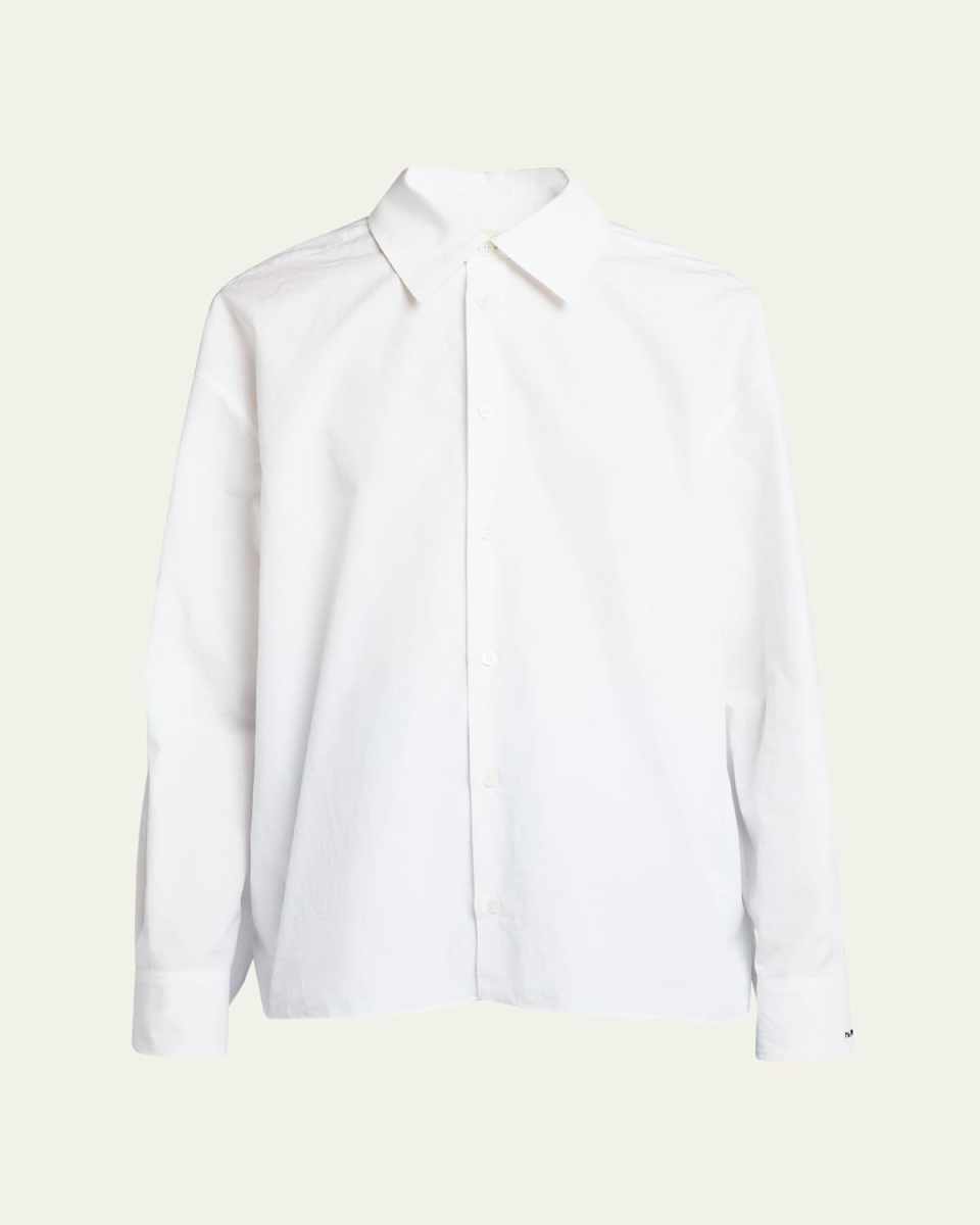 Gathered-Yoke Button-Down Shirt