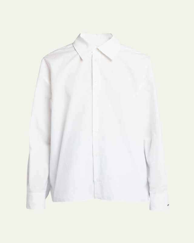 Gathered-Yoke Button-Down Shirt