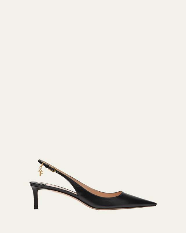 Angelina Charm Leather Slingback Pumps