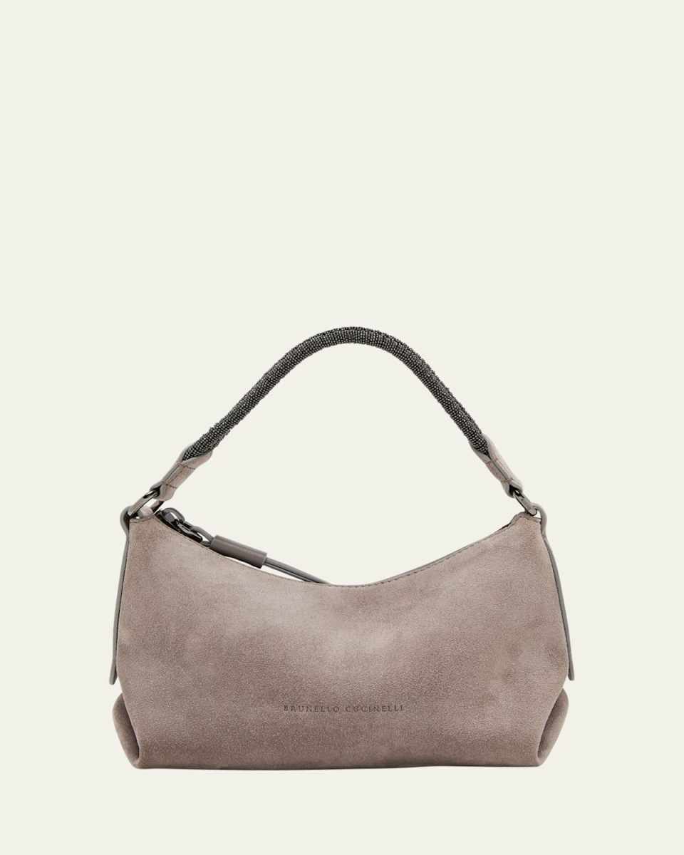 Mini Monili Suede Shoulder Bag