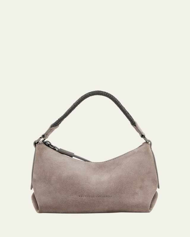 Mini Monili Suede Shoulder Bag