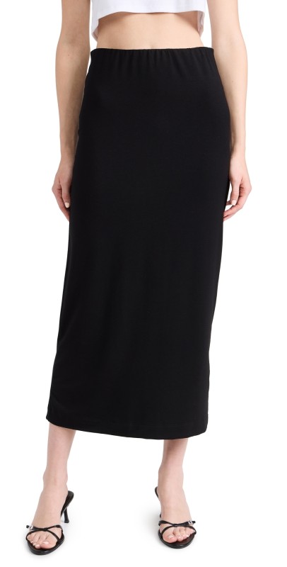Reformation Maria Knit Skirt Black