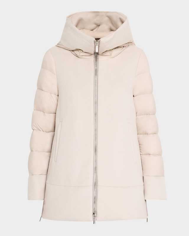 Fresia Wool-Cashmere Hooded Puffer Jacket