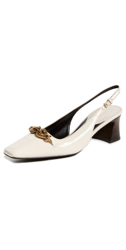 Tory Burch 55mm Jessa Slingbacks Light Cream / Gold