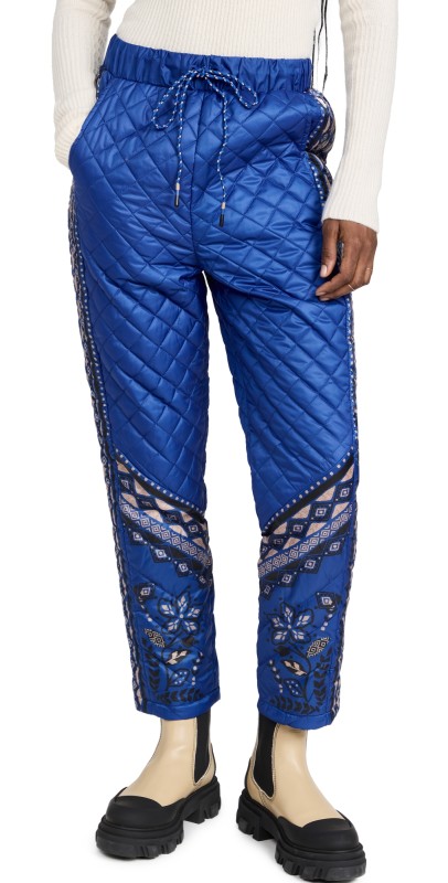 FARM Rio Macaw Forest Black Quilted Pants Macaw Forest Black