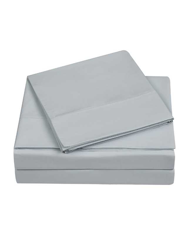 4-Piece 400-Thread Count Percale Queen Sheet Set, Gray