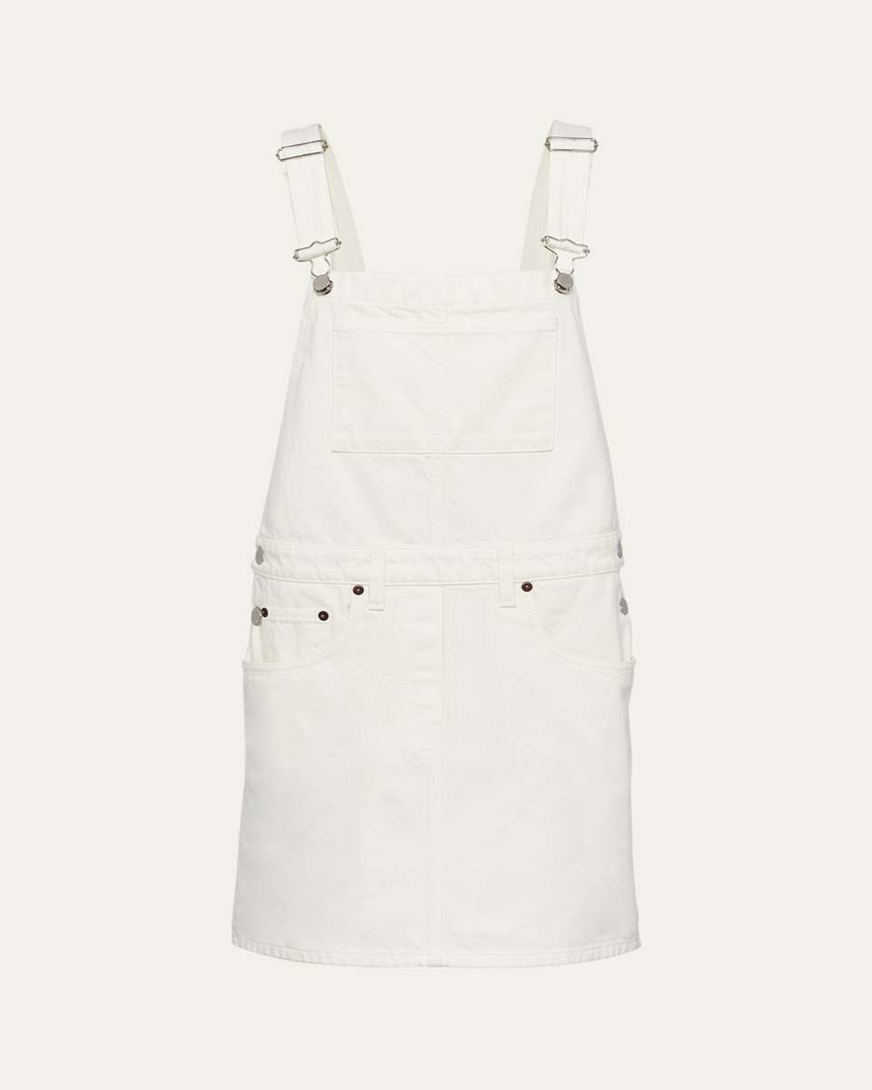Mini Denim Overalls Dress