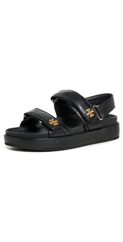 Tory Burch Kira Two Band Sport Sandals Perfect Black