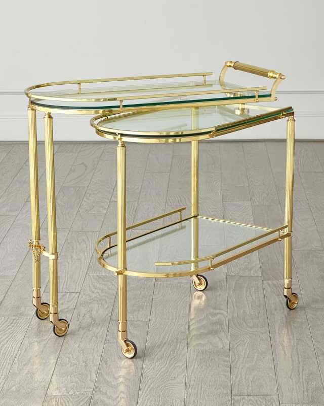 Gallery Folding Bar, Brass