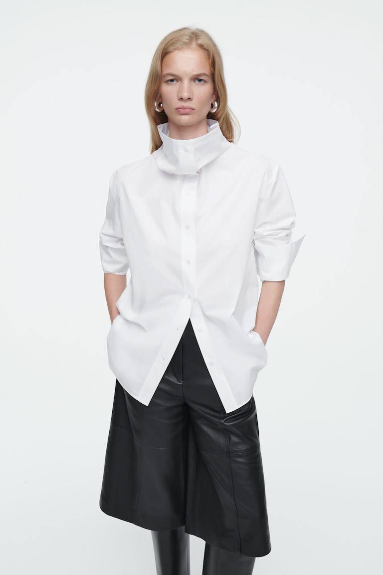 COS RELAXED FUNNEL-NECK SHIRT