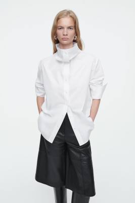COS RELAXED FUNNEL-NECK SHIRT