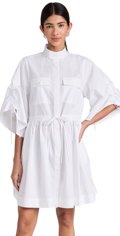 HEVRON Hannah Mini Dress White