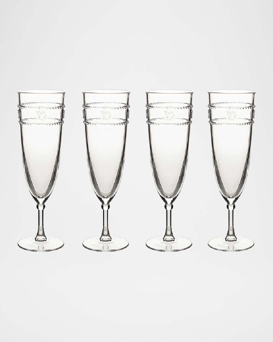 Isabella Acrylic Flutes, Set of 4