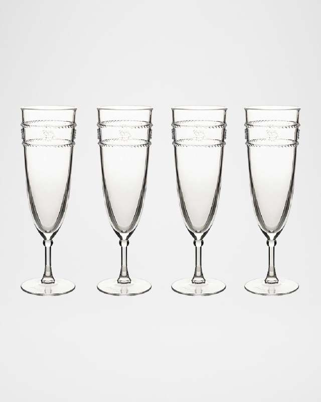 Isabella Acrylic Flutes, Set of 4