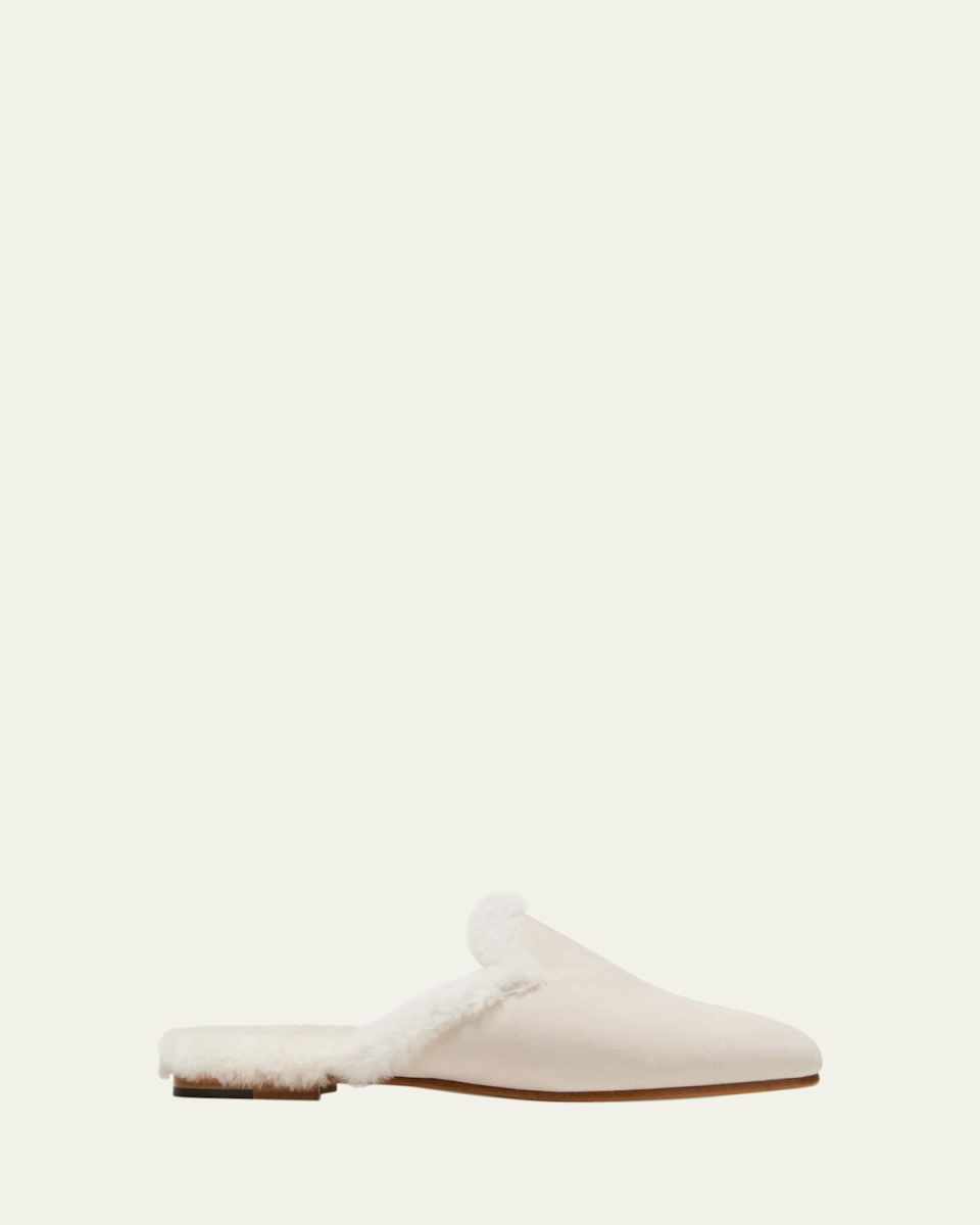 Mariamu Suede Shearling Slipper Mules