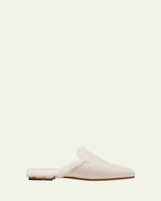 Mariamu Suede Shearling Slipper Mules