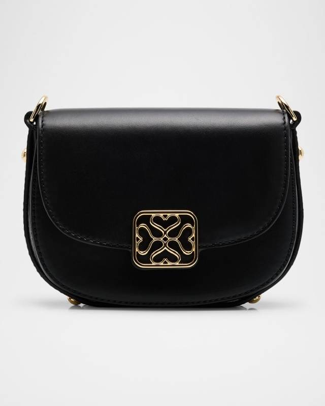 Bay Mini Leather Saddle Crossbody Bag