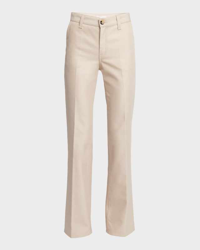 Thayer Luxury Cotton Straight-Leg Pants