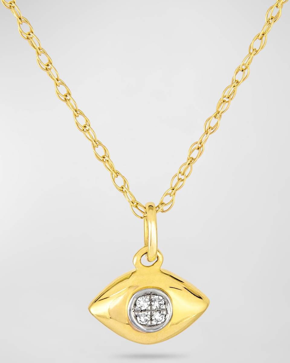 Tiny Evil Eye Diamond Necklace