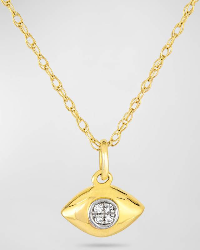 Tiny Evil Eye Diamond Necklace