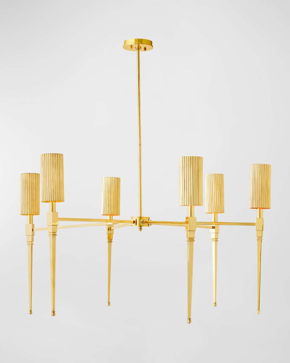 Fluted Brass Chandelier