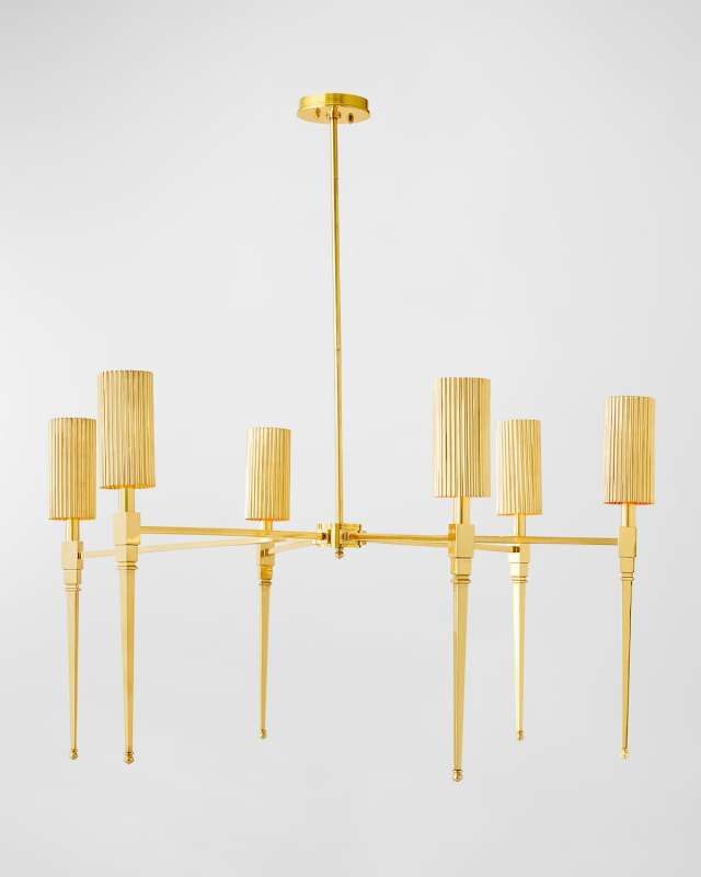 Fluted Brass Chandelier