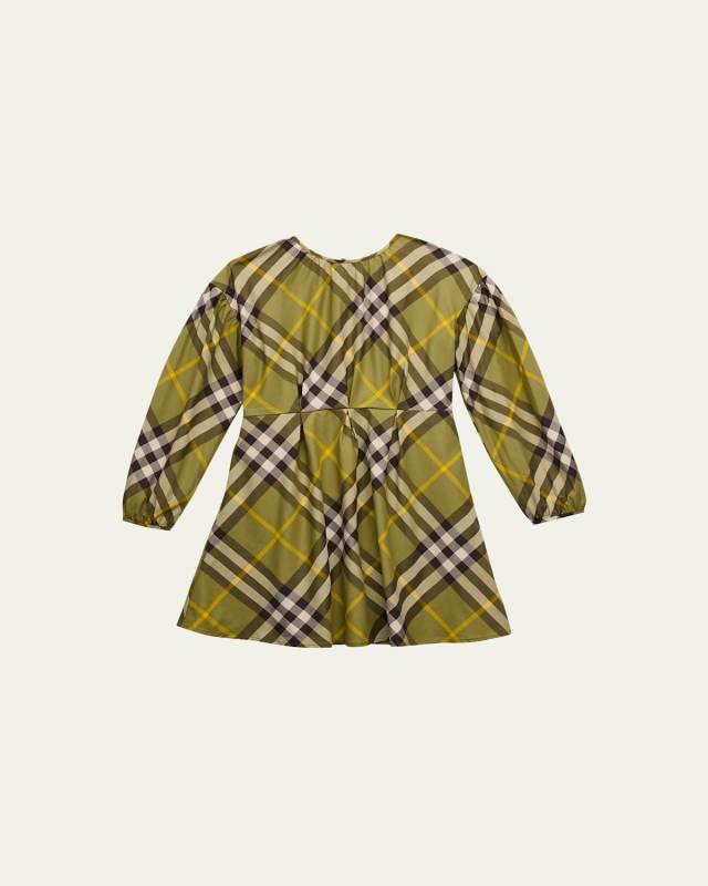 Girl's Savannah Check Dress, Size 3-14