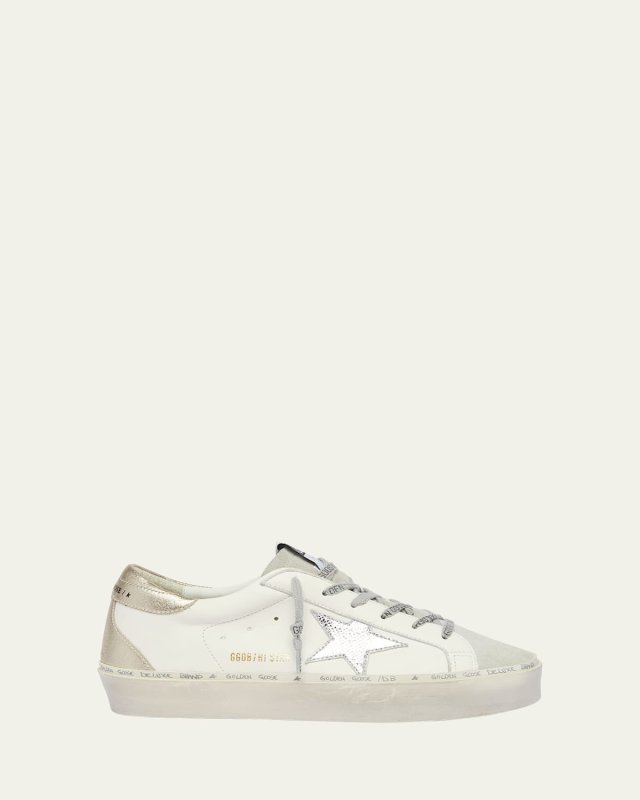 Hi Star Embossed Leather Low-Top Sneakers