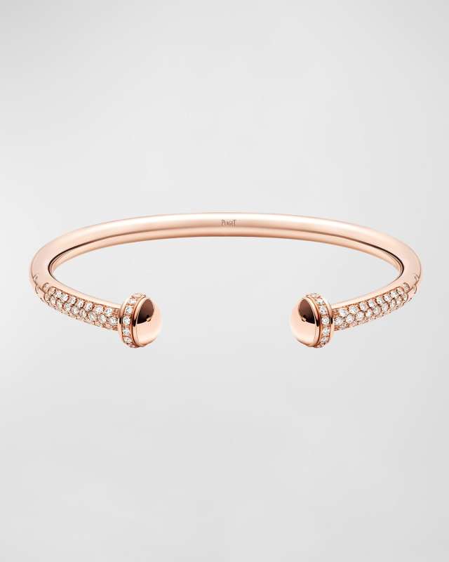 Possession 18K Rose Gold Open Diamond Bangle