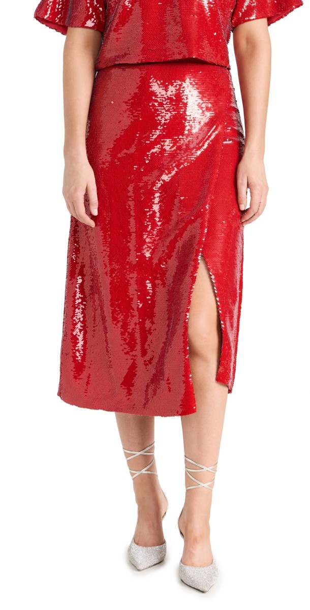 Le Superbe Jolie Skirt Lipstick Sequins Red