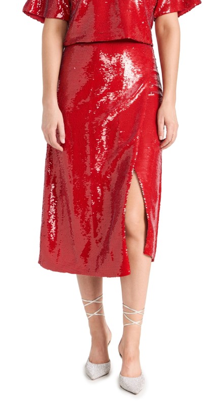 Le Superbe Jolie Skirt Lipstick Sequins Red
