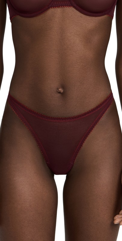 Dora Larsen Rumi Clean Tulle Thong Mahogany