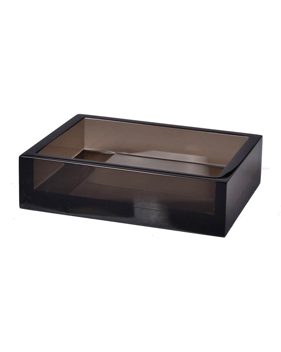 Smoked Ice Lucite Soap Dish