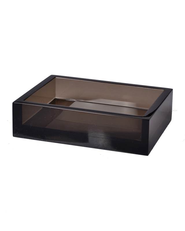 Smoked Ice Lucite Soap Dish