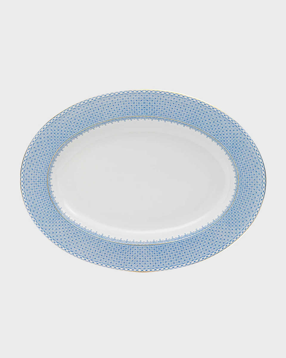 Cornflower Lace Oval Platter