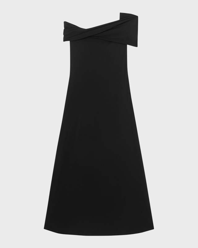 Asymmetric Off-The-Shoulder Dress