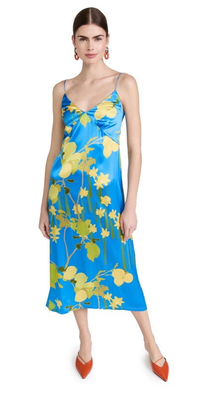 Bernadette Jeanine Slip Dress Citrusfield Blue