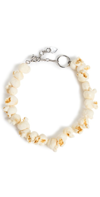 Acne Studios Popcorn Necklace Silver/White